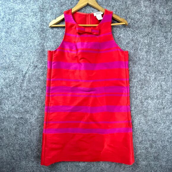 Sonia Rykiel Dress Womens 42 Red Purple Mod 60s Neck Bow Retro GoGo Pop Vibrant - Picture 1 of 6